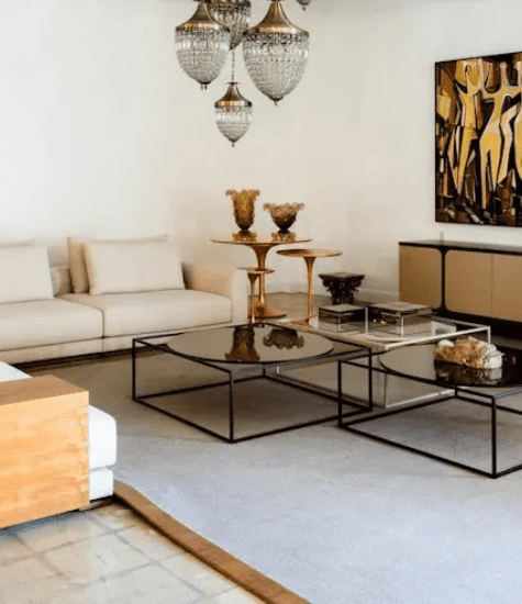 Luxury living room with elegant contemporary furniture
