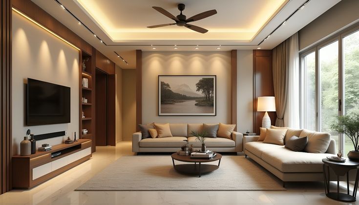 Modern luxury living room with elegant interior design