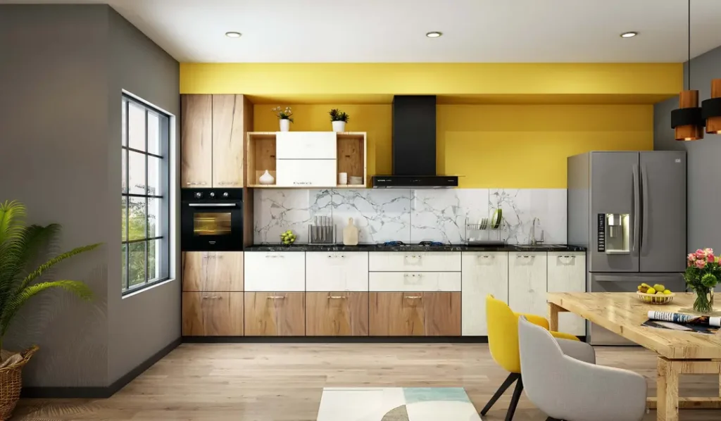 Straight modular kitchen Designs