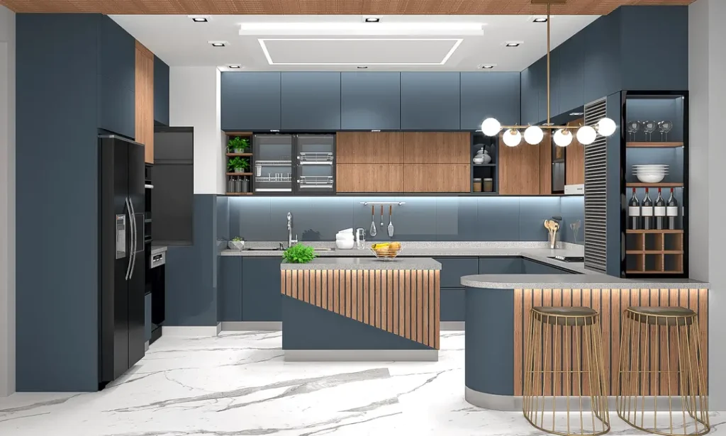 Island modular kitchen Designs