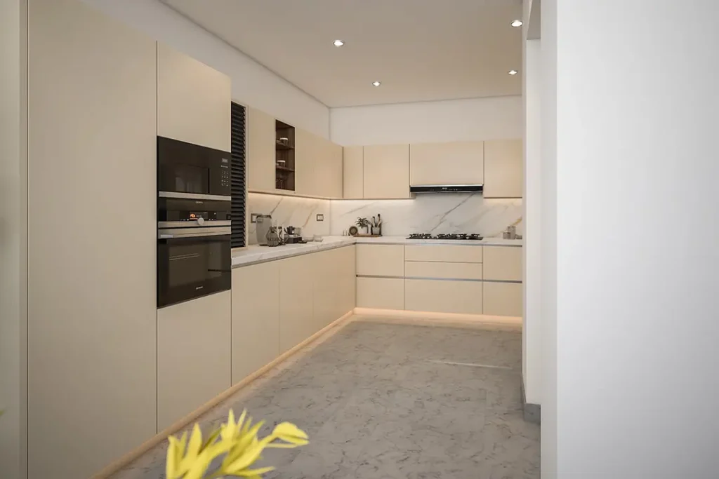 L Shape Modular Kitchen