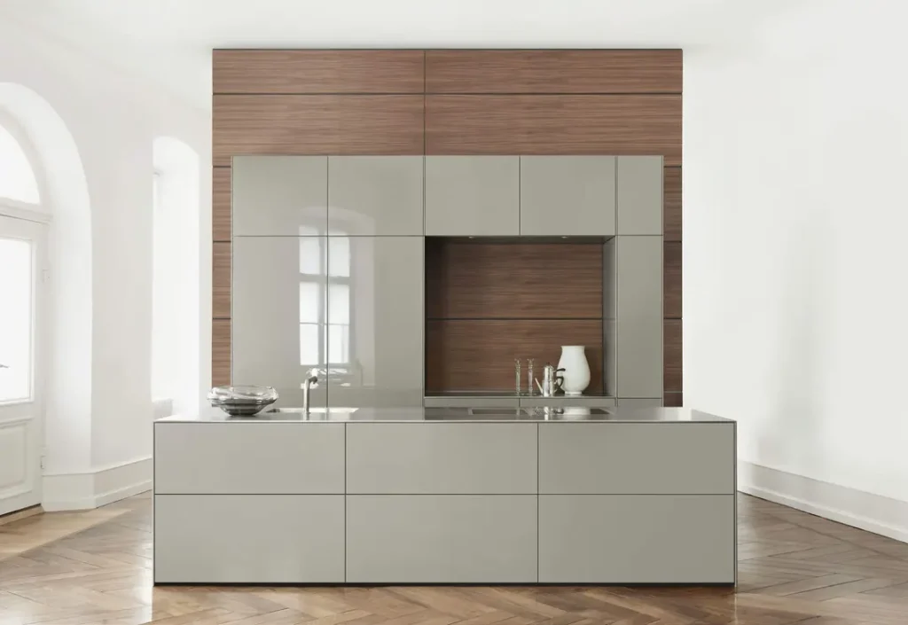 Kitchen Lacqured Glass Shutters Designs