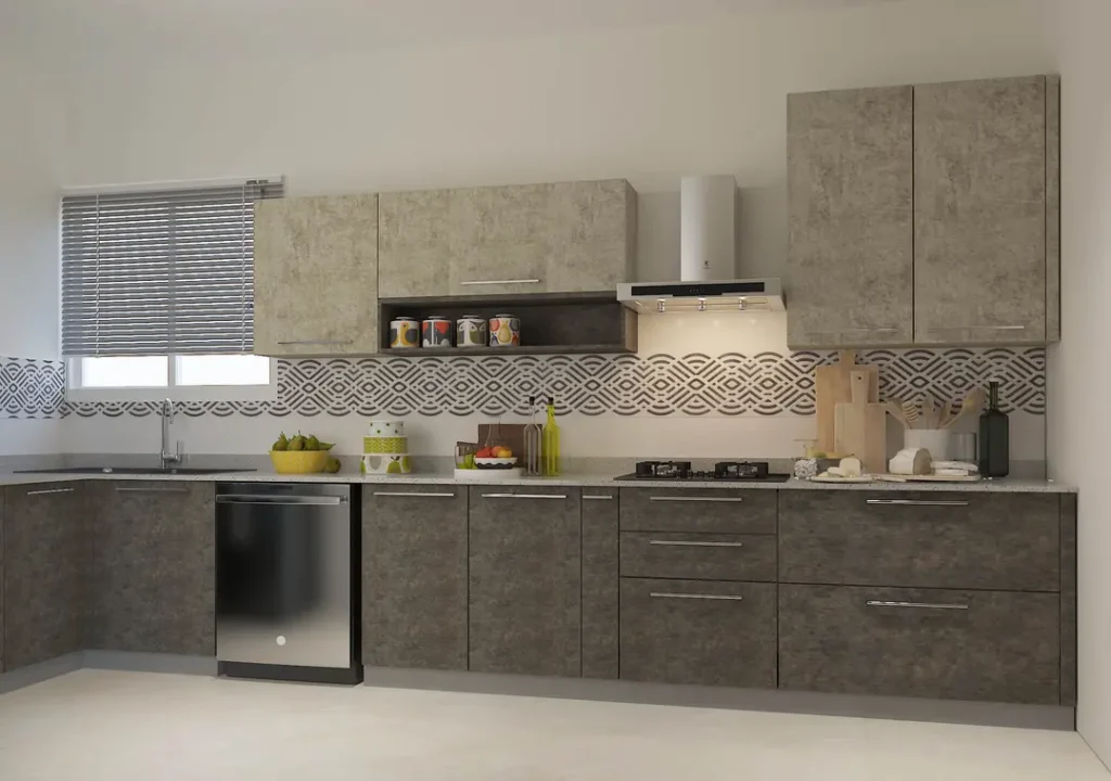 Best Modular Kitchen Dealers in Green Court Apartments - Gurgaon - India 1 Straight modular kitchen Manufactures