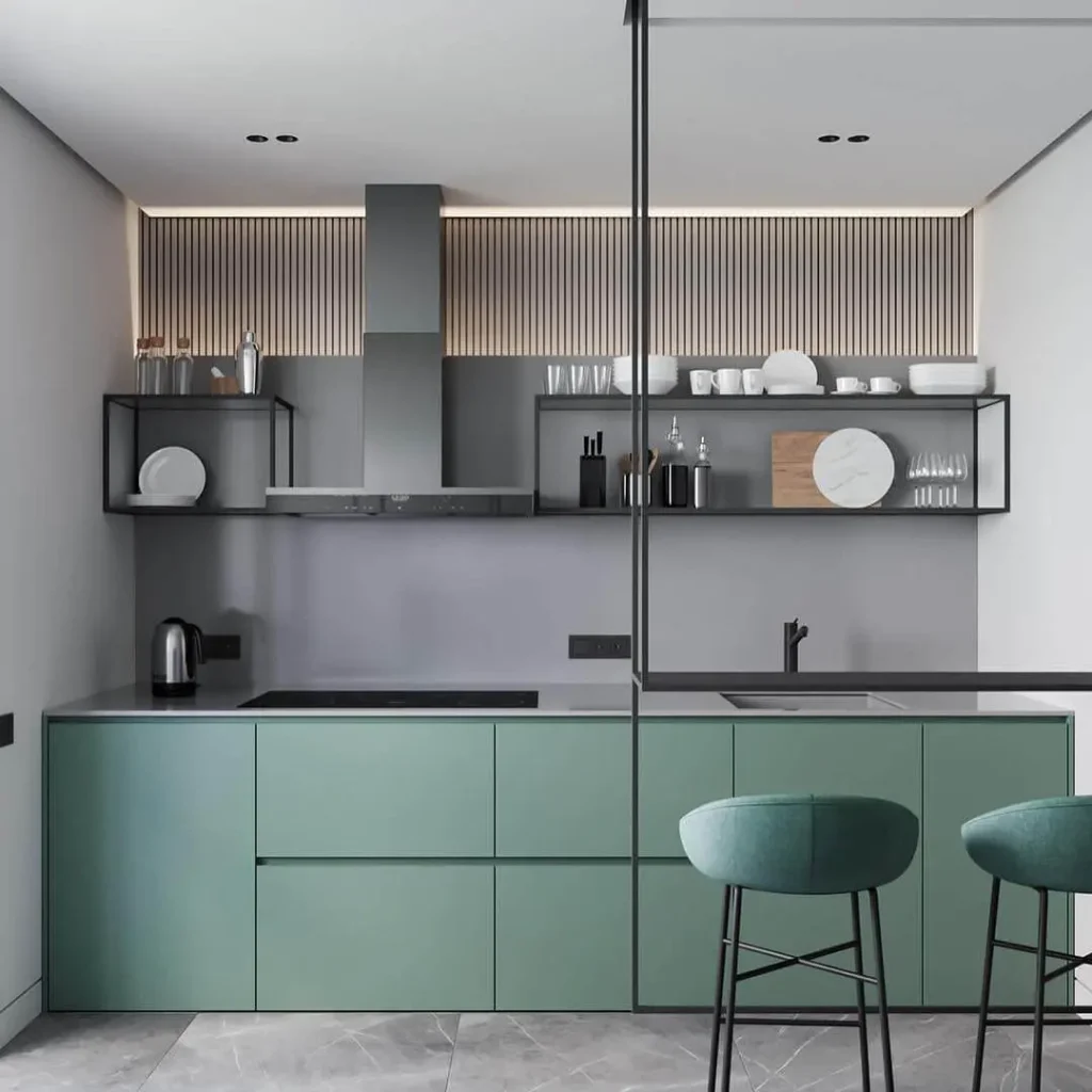 Best Modular Kitchen Dealers in Kinson Green Villa - Noida - India 1 Straight modular kitchen Designs