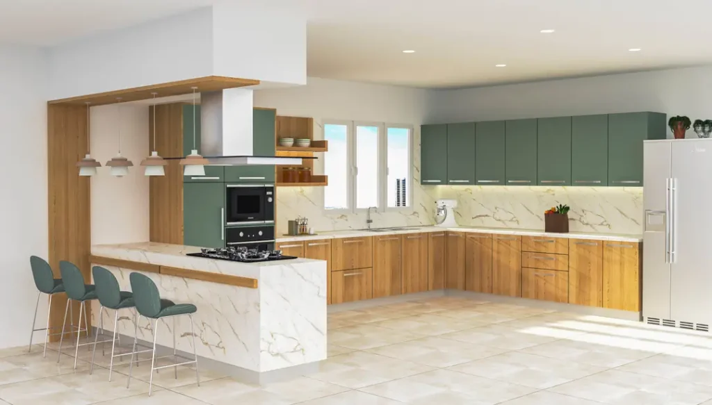 U-shape Modular Kitchen