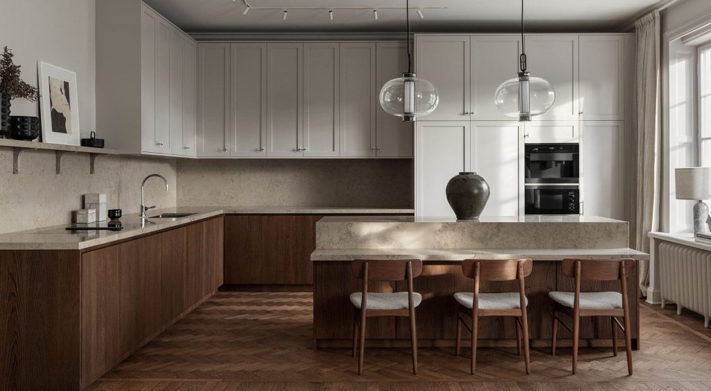 Veneer Modular Kitchen Shutters Desings